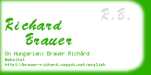 richard brauer business card