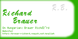 richard brauer business card